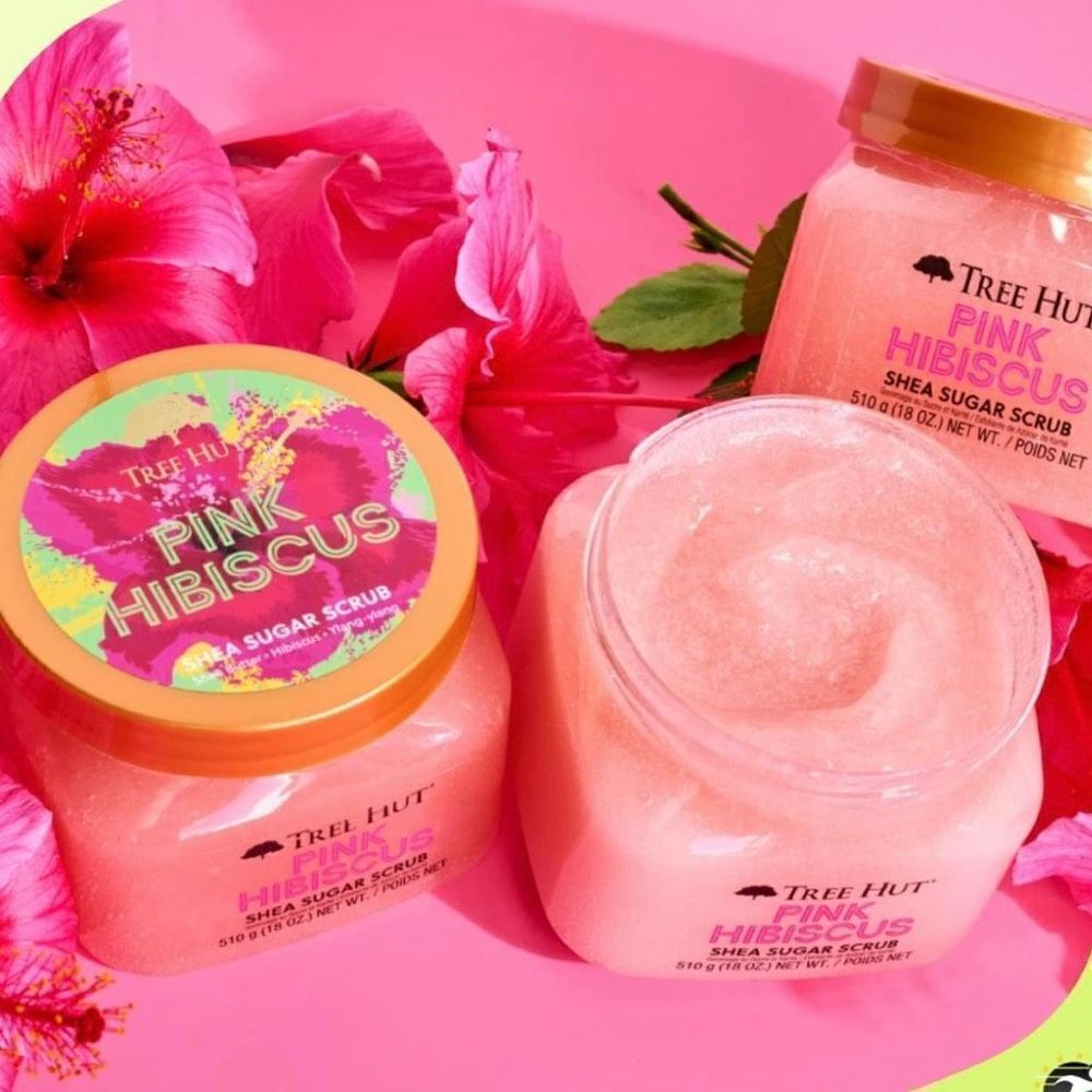 Tree Hut Shea Sugar Scrub Pink Hibiscus 🌺 18oz exfoliation
